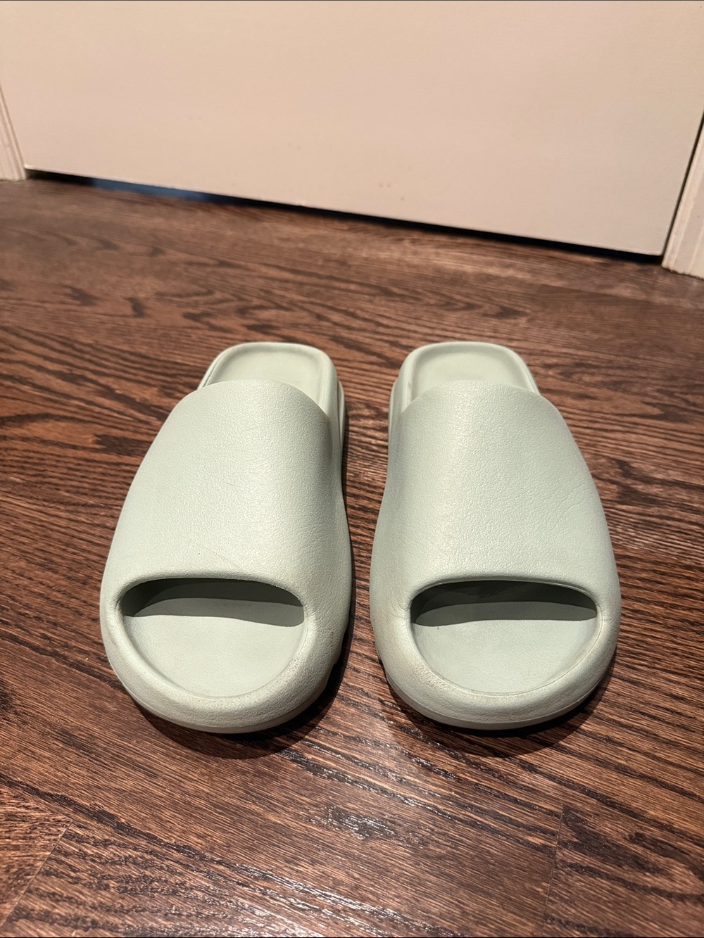 Yeezy Slide Sandals in Pale Green